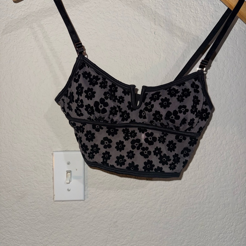 Victoria's Secret Pink Label Black and Gray Top